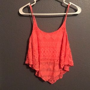 Coral crop top